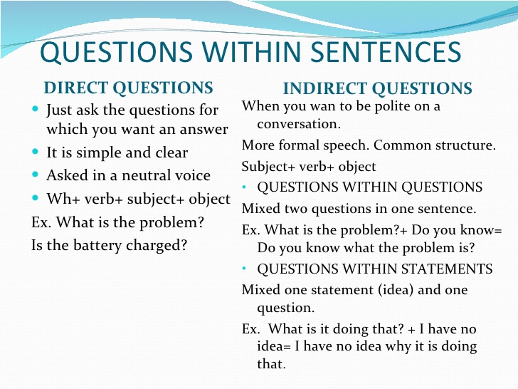 indirect example sentence